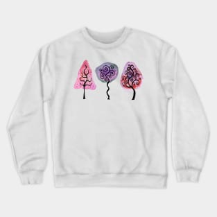 Happy Swirly Trees Crewneck Sweatshirt